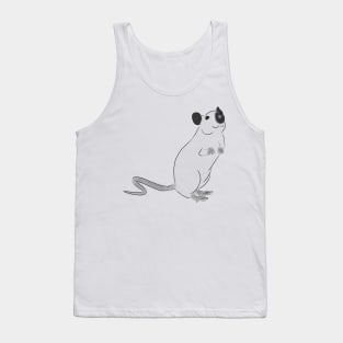 Black and White Siamese Rat Tank Top